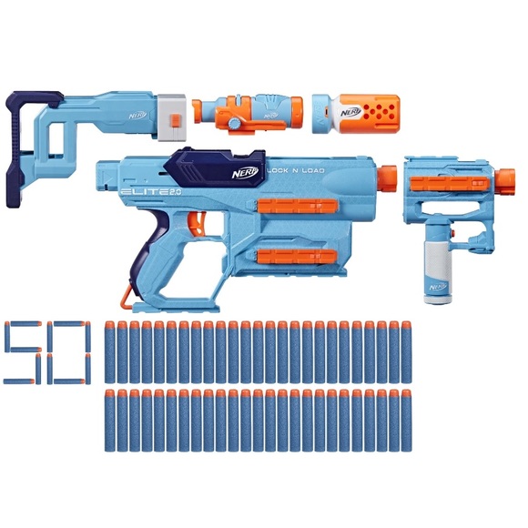 Nerf Elite 2.0 Lock N Load Pack, Blaster, 50 elite darts - Picture 3 of 5